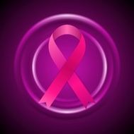 Breast cancer awareness month Abstract circles and ribbon design