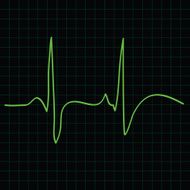 Ekg pulse trace graph vector