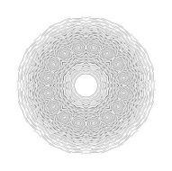 Round ornamental vector shape black pattern isolated on white