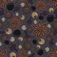 seamless background with different spices