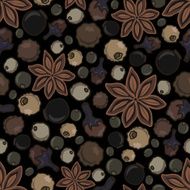 seamless background with different spices N5