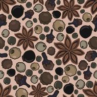 seamless background with different spices N7