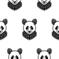 Seamless pattern with panda N3