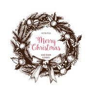 Vector Christmas wreaths N2