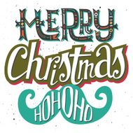 Christmas card Hand lettering Decorative pattern N17
