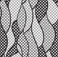 Black lace vector fabric seamless pattern N16