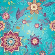 Bright spring seamless pattern with flowers