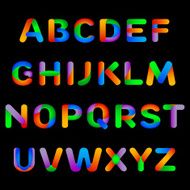 Rainbow alphabet Vector illustration N2