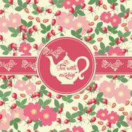 Pattern with rosehip