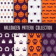 Halloween Pattern Background Set