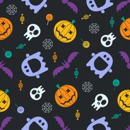 Halloween Night Seamless Pattern Background