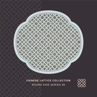 Chinese window tracery round side frame 89 cross