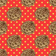 Sketch pine cone