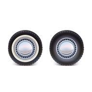 Car wheel on white background