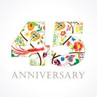 anniversary 45 ethnic numbers