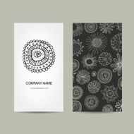 Business card design Ornate background N3