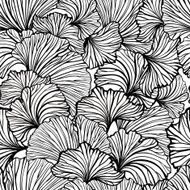 Ginkgo leaves seamless pattern