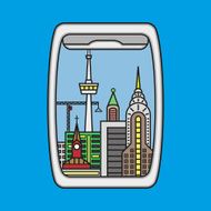 View from the window of an airplane over city N2