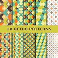 abstract retro geometric patterns set