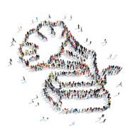 group people shape gramophone