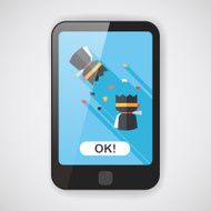 Christmas cracker flat icon with long shadow eps10 N3