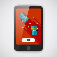 Christmas cracker flat icon with long shadow eps10 N4