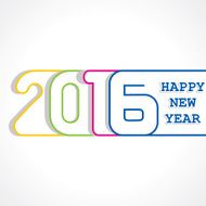 creative New Year 2016 design stock vector N2