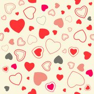 Seamless Hearts Vector Pattern