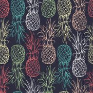 Pineapples seamless pattern