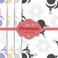 Christmas Set of seamless patterns N5