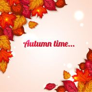 Autumn background with shining foliage