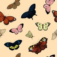 seamless pattern with butterflies N68