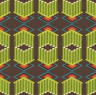 Seamless colorful background made of ornate geometric pattern N2