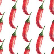 Watercolor chilli pattern N7