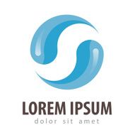 water vector logo design template drink or drop icon