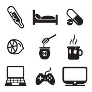 Flue Or Sick Icons