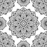 Oriental black and white ornament