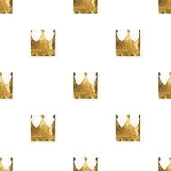 Golden crown seamless pattern