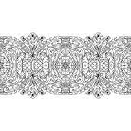 Seamless coloring page border N2