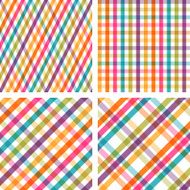Set of colorful striped seamless patterns