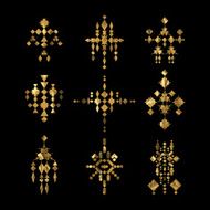 Gold tribal tattoo