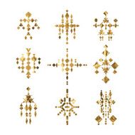 Gold tribal tattoo N2