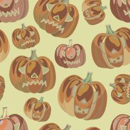 Halloween background with pumpkins N9