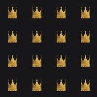 Golden crown seamless pattern N2