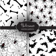 Set of seamless Halloween backgrounds