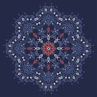 Abstract vector ornamental round mandala N2