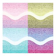 Set of seamless color mosaic backgrounds