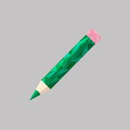 Polygonal Pencil Icon with geometrical figures N4