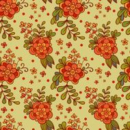 Vector seamless illustration with flowers N6