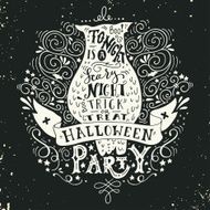 Halloween party poster with an old owl N3